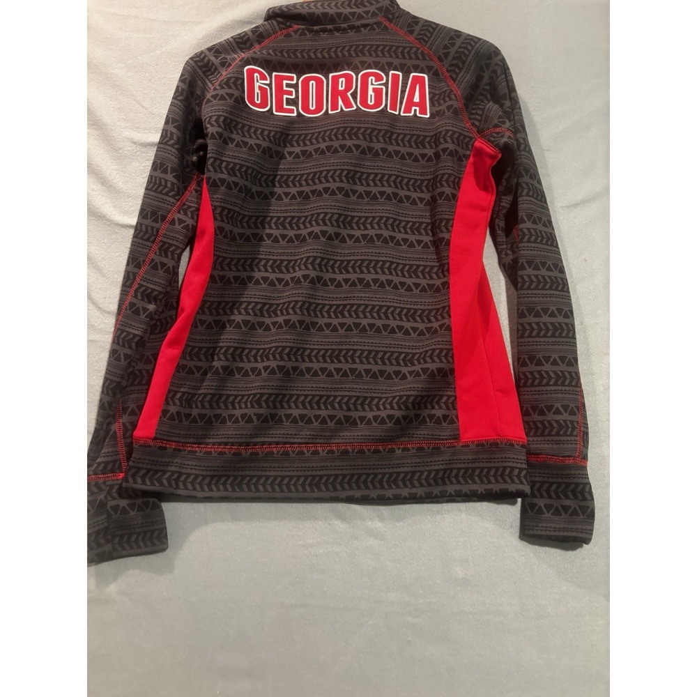Colosseum Women's Large Georgia Bulldogs Quarter Zip Active Fit Pullover Red